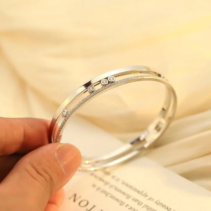[Dawnora Jewelry]Move Romane Diamond Bangle Bracelet