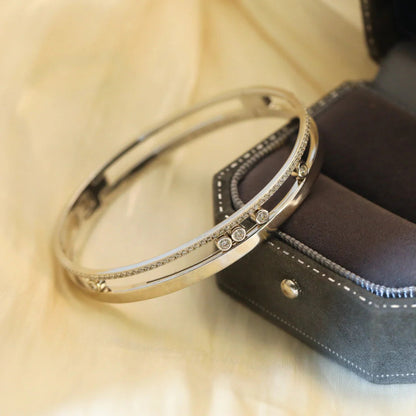 [Dawnora Jewelry]Move Romane Diamond Bangle Bracelet