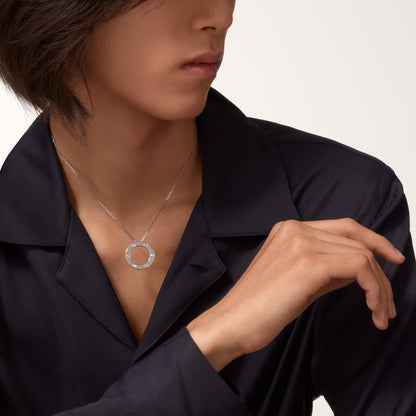 [Dawnora Jewelry]LOVE NECKLACE 16MM 3 DIAMONDS
