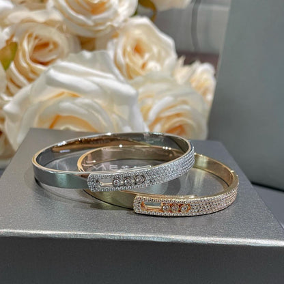 [Dawnora Jewelry]Move Noa Rose Gold Pavé Diamond Bangle Bracelet