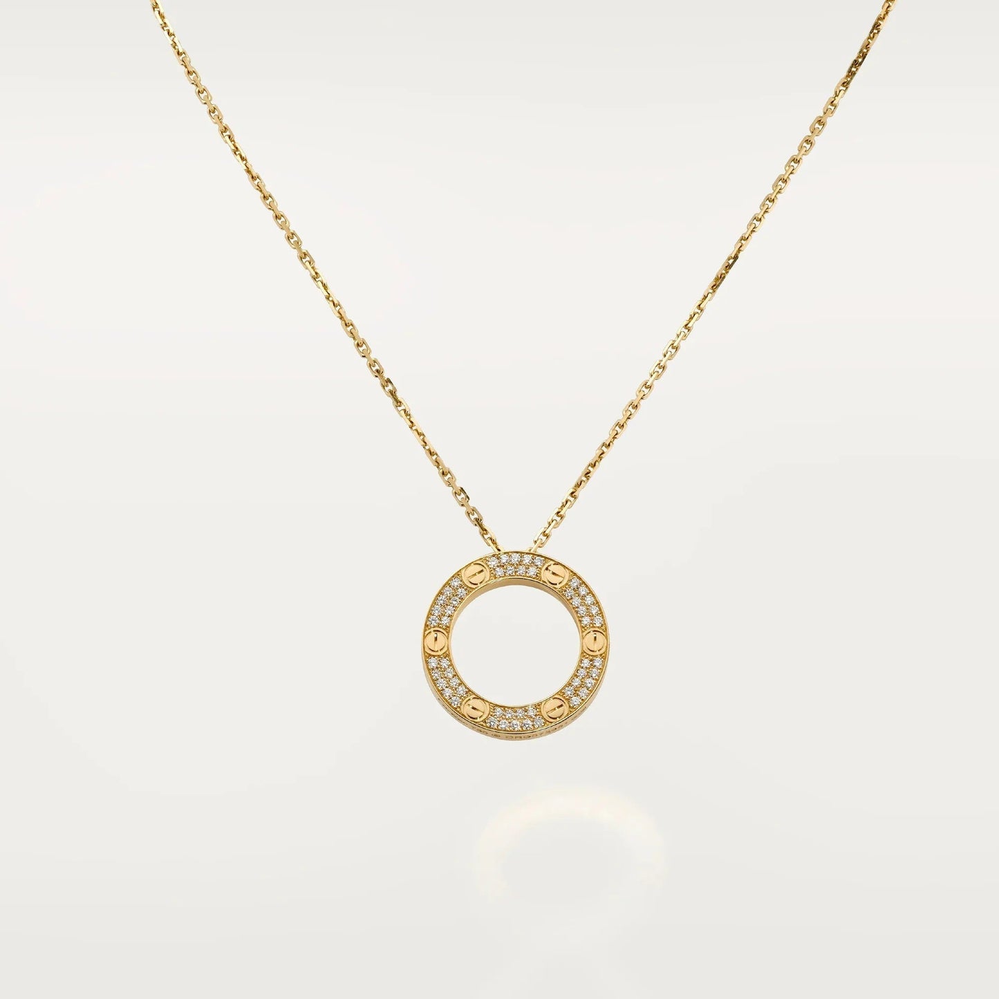 [Dawnora Jewelry]LOVE NECKLACE 16MM  FULL DIAMOND