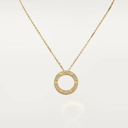 [Dawnora Jewelry]LOVE NECKLACE 16MM  FULL DIAMOND