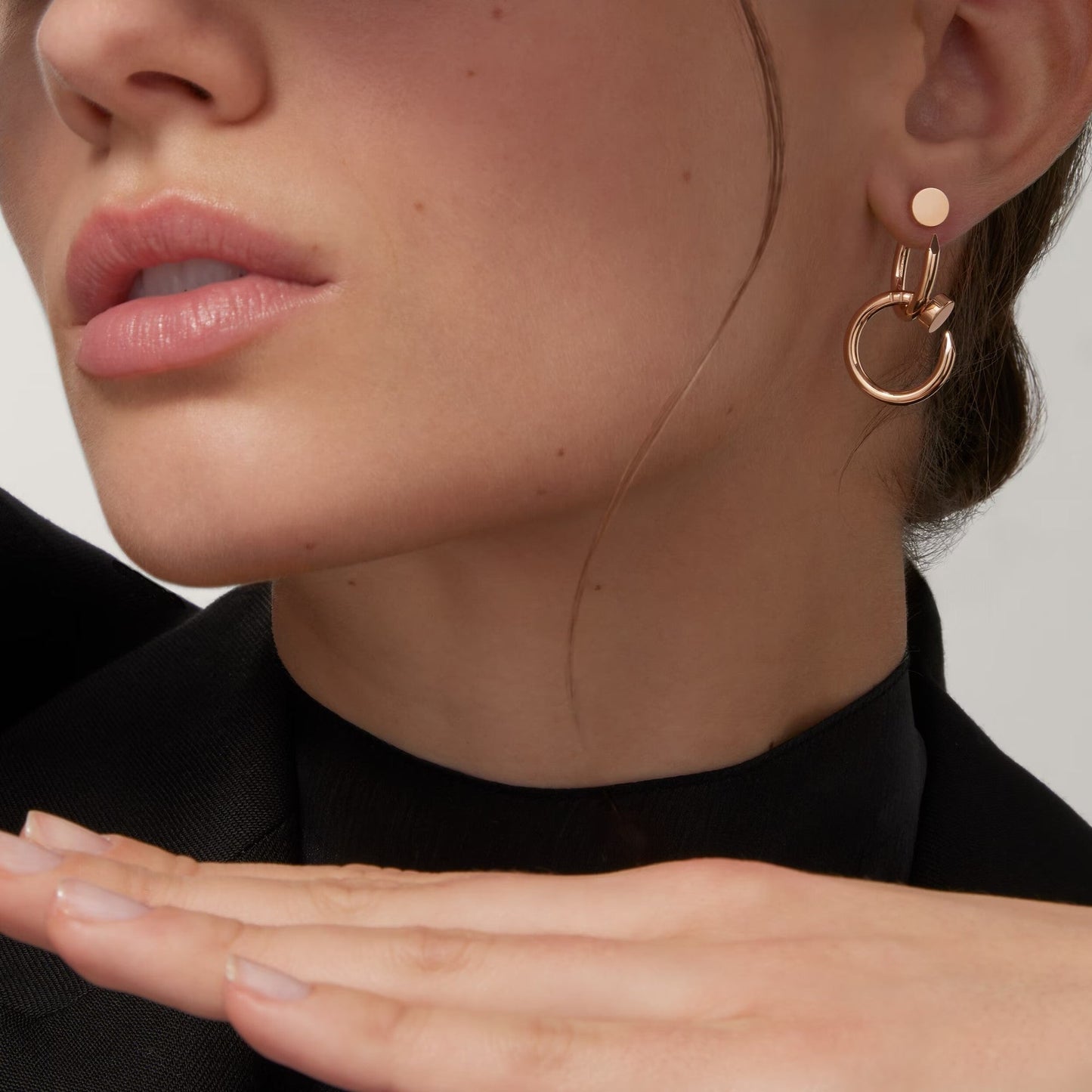 [Dawnora Jewelry]JUSTE NO DIAMOND DOUBLE EARRINGS