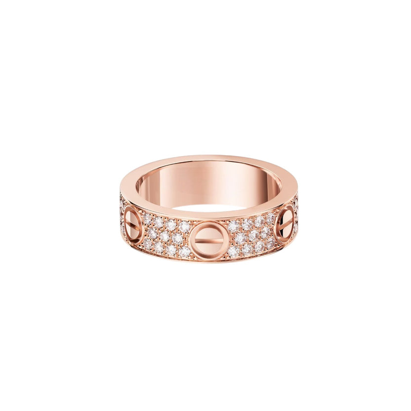[Dawnora Jewelry]LOVE RING 5.5MM DIAMONDS PAVED