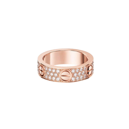 [Dawnora Jewelry]LOVE RING 5.5MM DIAMONDS PAVED