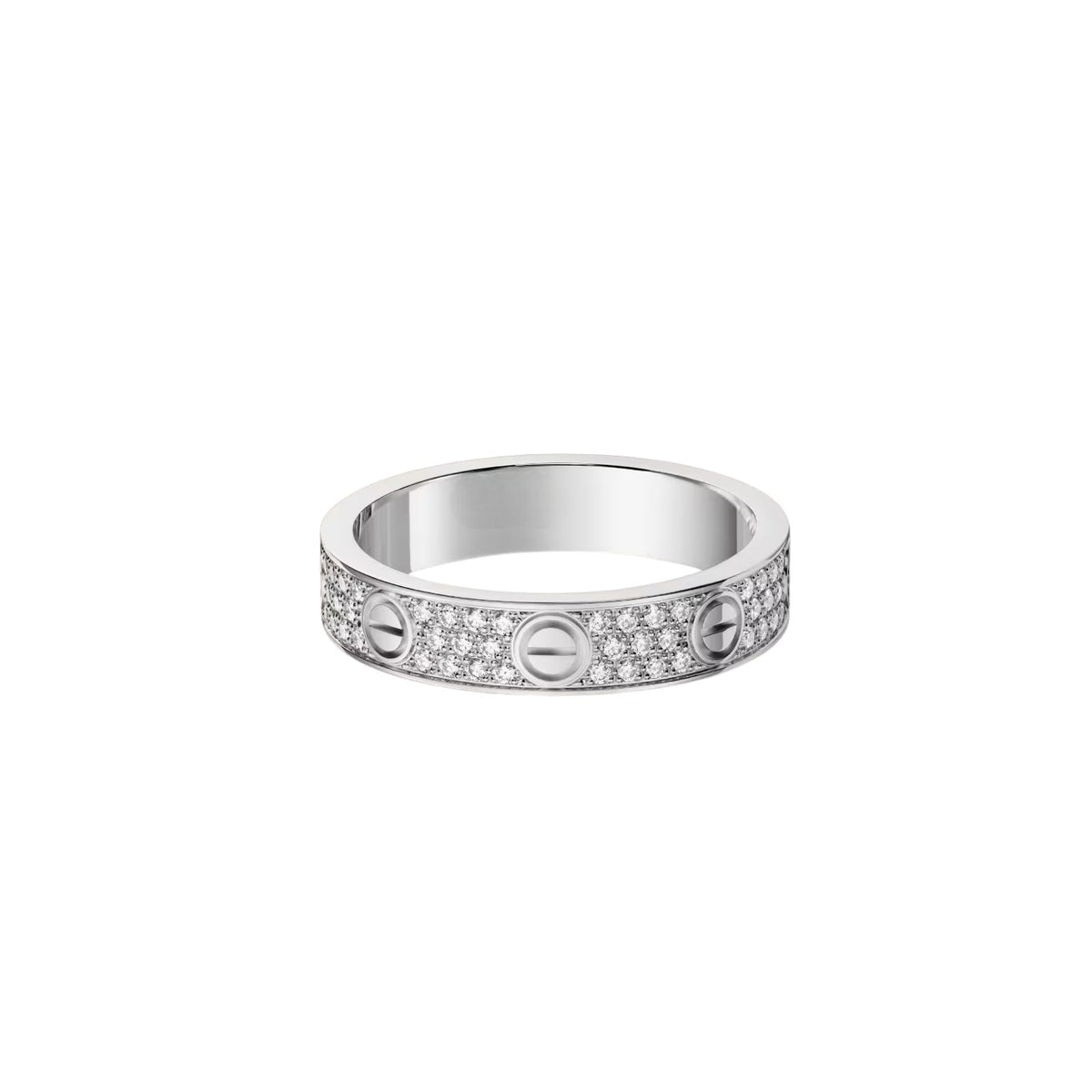 [Dawnora Jewelry]LOVE RING 4.0MM DIAMOND PAVED