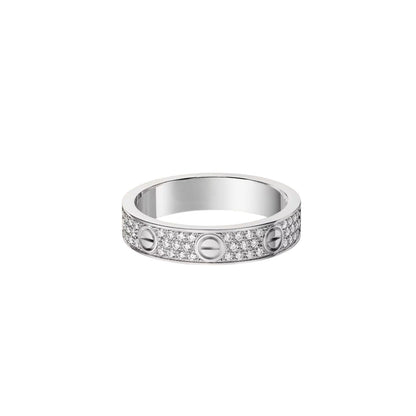 [Dawnora Jewelry]LOVE RING 4.0MM DIAMOND PAVED