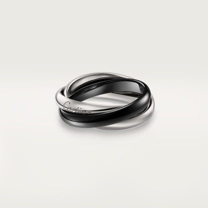 [Dawnora Jewelry]TRINITY 3.2MM RING BLACK CERAMIC