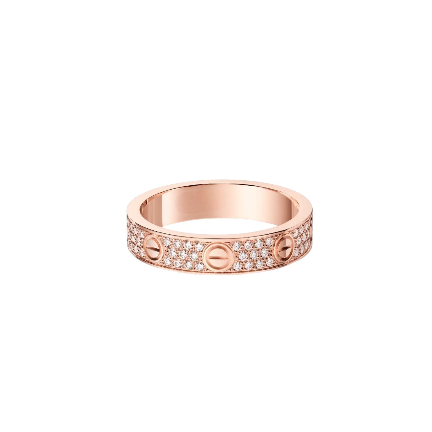 [Dawnora Jewelry]LOVE RING 4.0MM DIAMOND PAVED