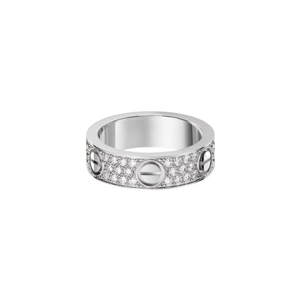 [Dawnora Jewelry]LOVE RING 5.5MM DIAMONDS PAVED