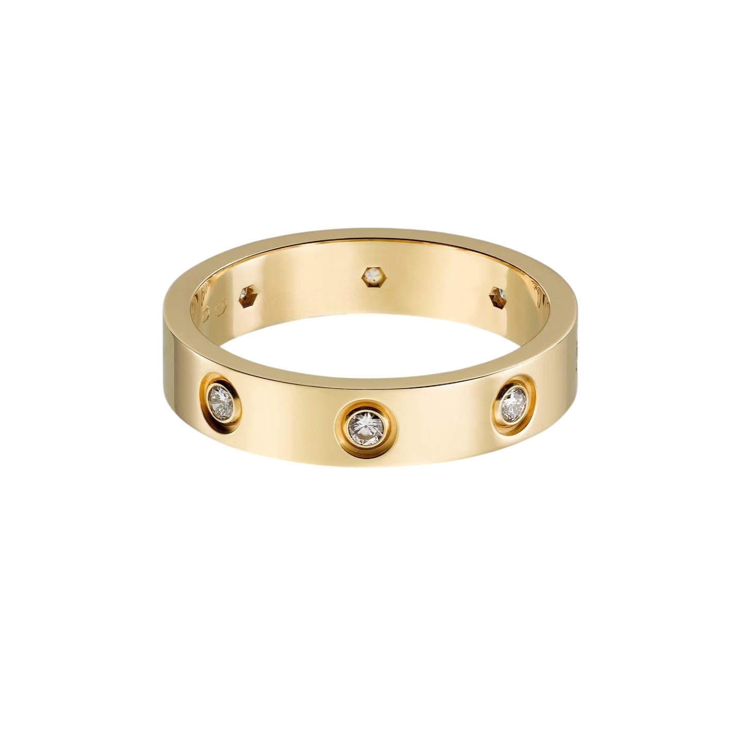 [Dawnora Jewelry]LOVE 4MM 8 DIAMOND RING