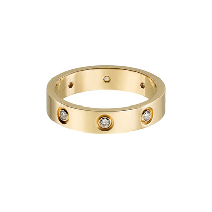 [Dawnora Jewelry]LOVE 4MM 8 DIAMOND RING