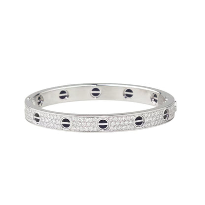 [Dawnora Jewelry]LOVE BRACELET 6.1MM DIAMOND-PAVED CERAMIC
