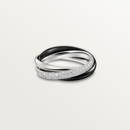 [Dawnora Jewelry]TRINITY 3.2MM RING BLACK CERAMIC