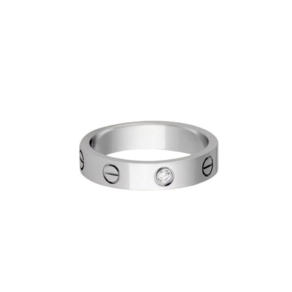 [Dawnora Jewelry]LOVE 4MM 1 DIAMOND RING
