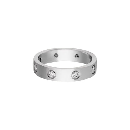[Dawnora Jewelry]LOVE 4MM 8 DIAMOND RING