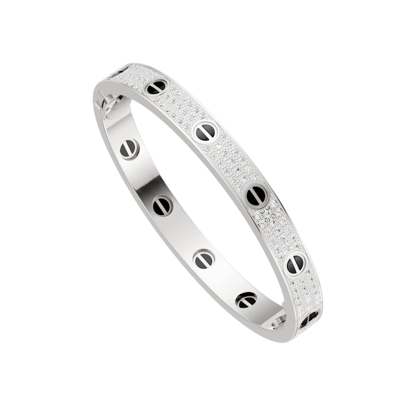 [Dawnora Jewelry]LOVE BRACELET 6.1MM DIAMOND-PAVED CERAMIC