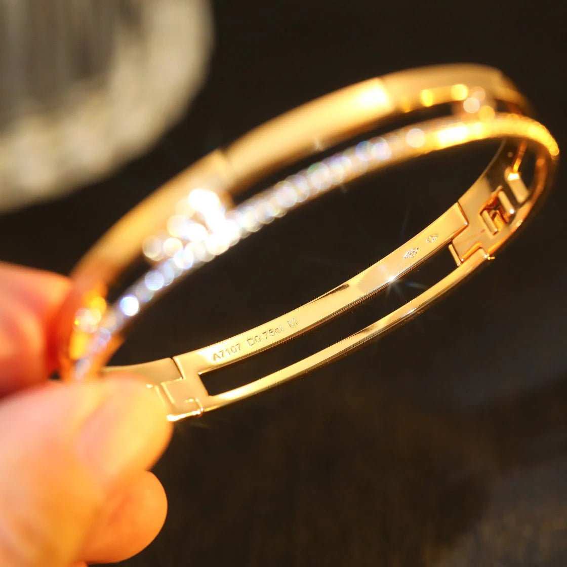 [Dawnora Jewelry]Move Romane Diamond Bangle Bracelet