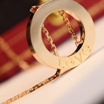 [Dawnora Jewelry]LOVE NECKLACE ADJUSTABLE ROSE GOLD