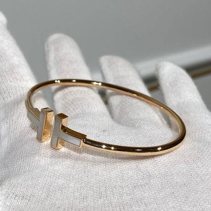 [Dawnora Jewelry]T BRACELET 1.8MM MOP PINK GOLD