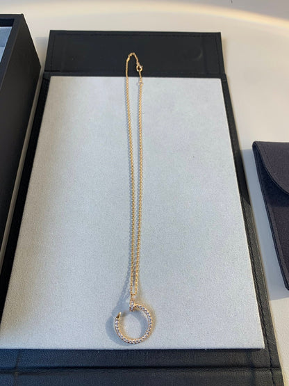 [Dawnora Jewelry]JUSTE NECKLACE PINK GOLD DIAMONDS