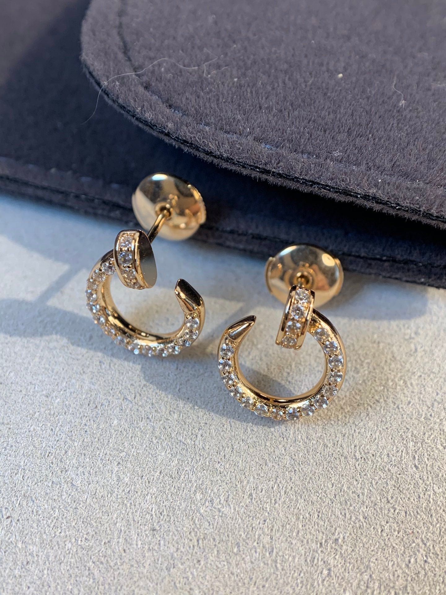 [Dawnora Jewelry]JUSTE EARRINGS GOLD DIAMONDS
