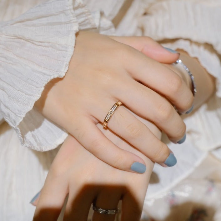 [Dawnora Jewelry]LOVE RING 2.65MM DIAMOND