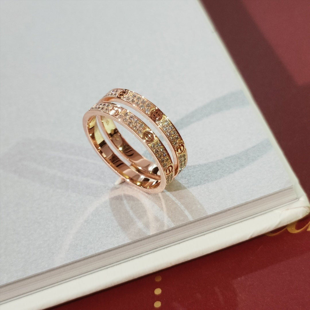 [Dawnora Jewelry]LOVE RING 2.65MM DIAMOND