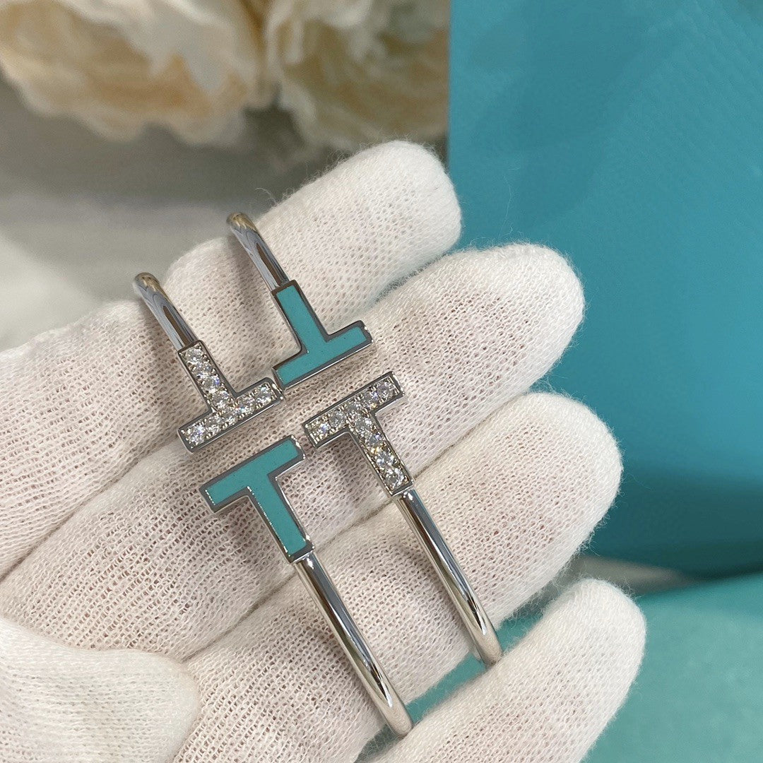 [Dawnora Jewelry]T BRACELET 1.8MM TURQUOISE DIAMOND