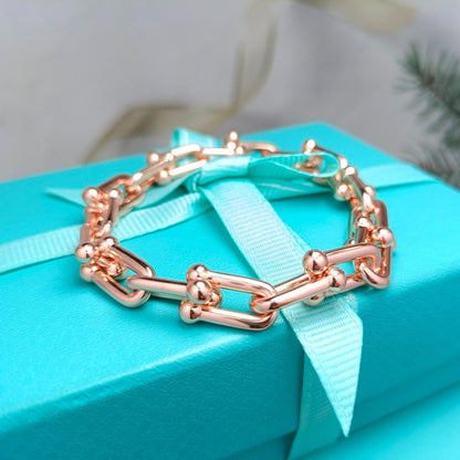 [Dawnora Jewelry]HARDWEAR BRACELET PINK GOLD AND SILVER