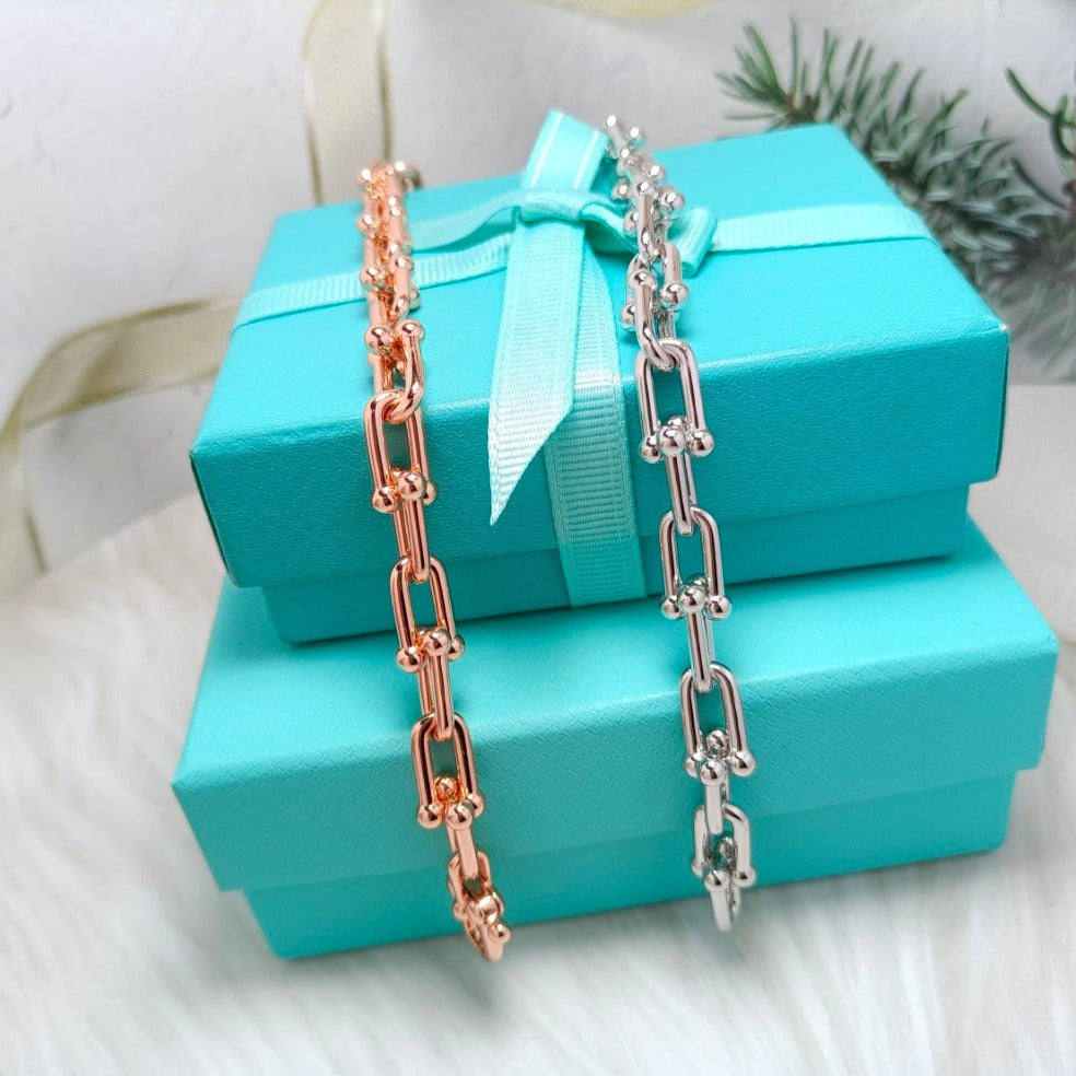 [Dawnora Jewelry]HARDWEAR BRACELET PINK GOLD AND SILVER