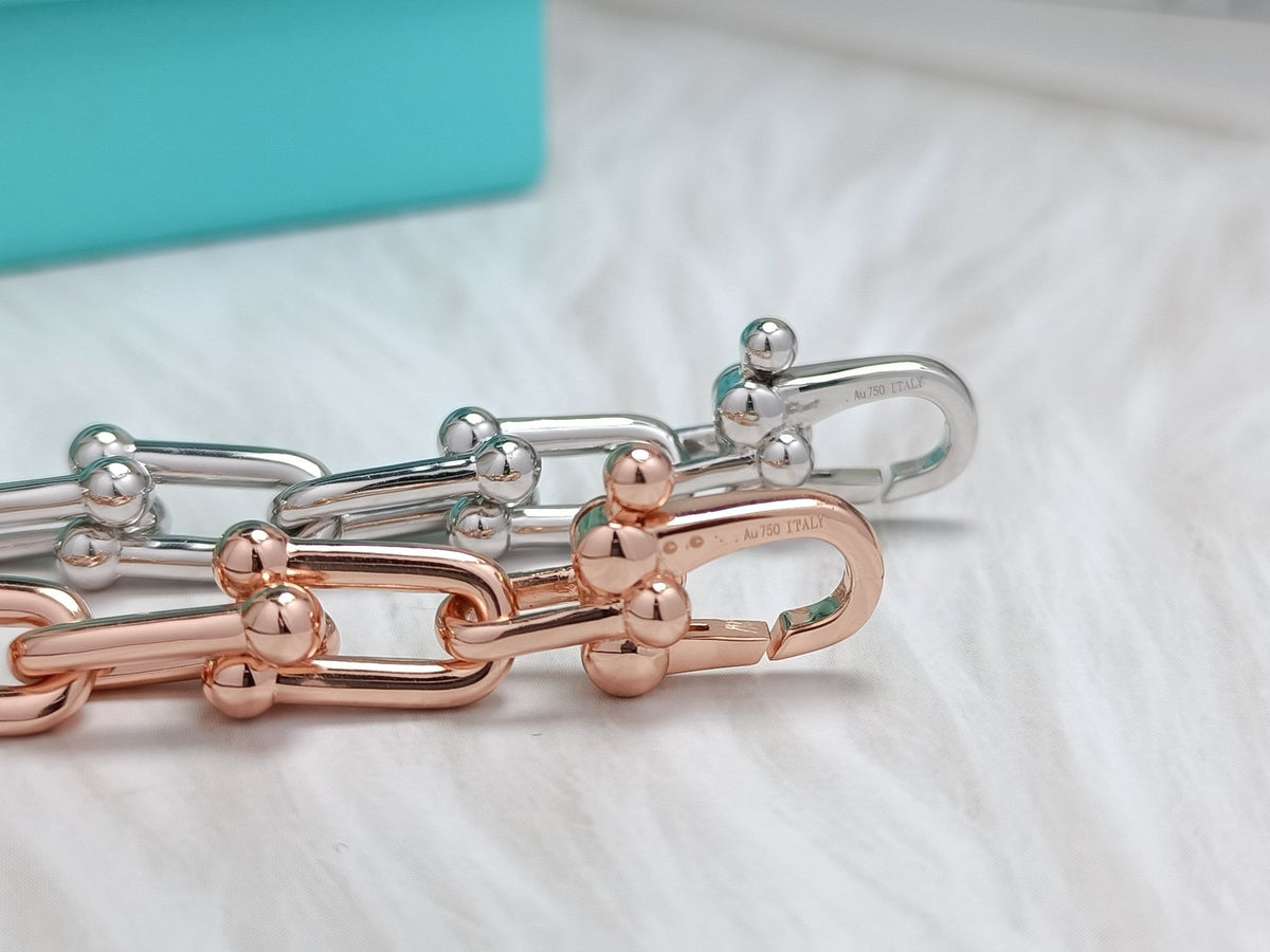 [Dawnora Jewelry]HARDWEAR BRACELET PINK GOLD AND SILVER