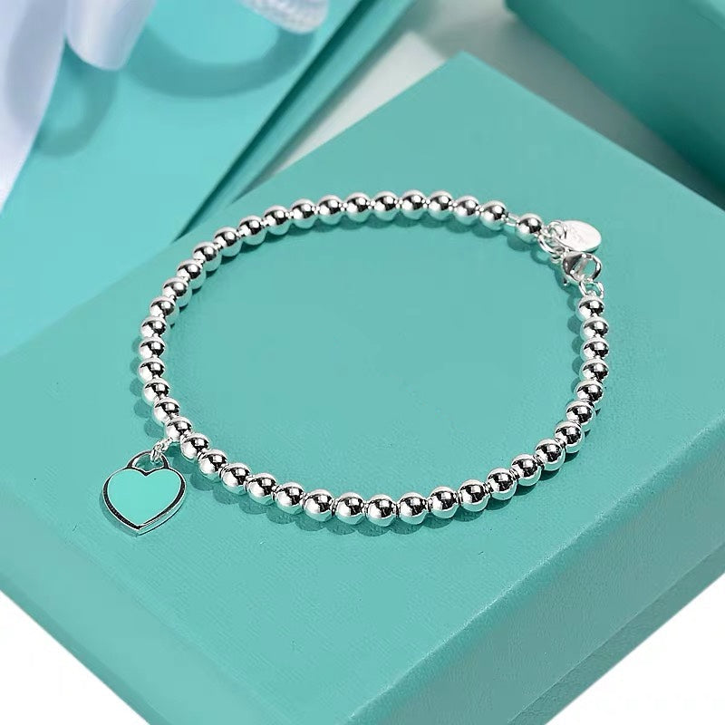 [Dawnora Jewelry]MINI HEART BRACELET SILVER