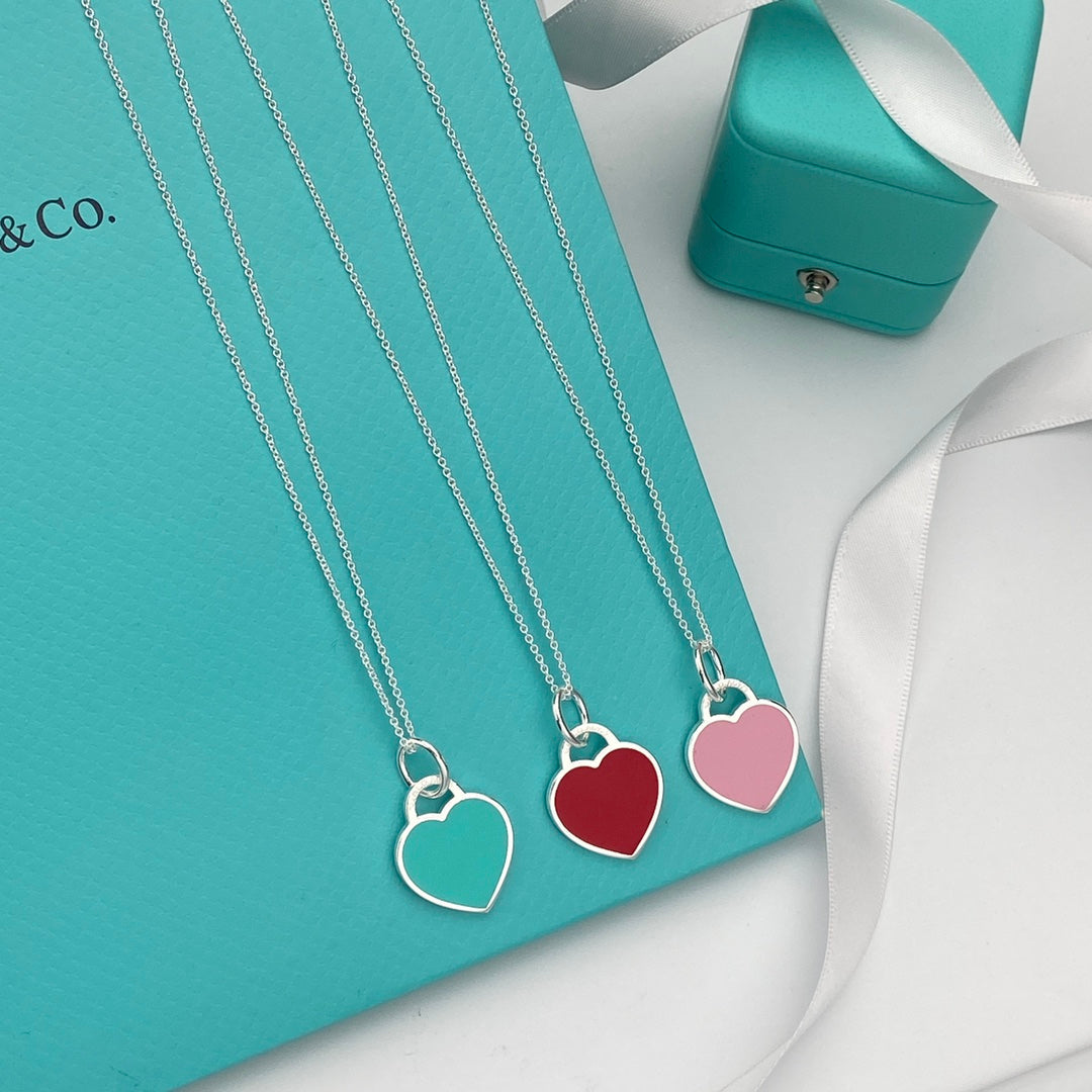 [Dawnora Jewelry]HEART PEDANT SILVER NECKLACE