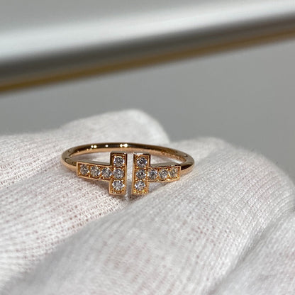 [Dawnora Jewelry] WIRE RING DIAMOND PINK GOLD