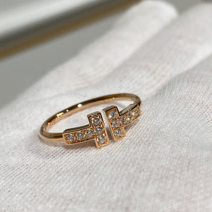 [Dawnora Jewelry] WIRE RING DIAMOND PINK GOLD