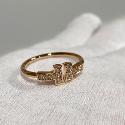 [Dawnora Jewelry] WIRE RING DIAMOND PINK GOLD