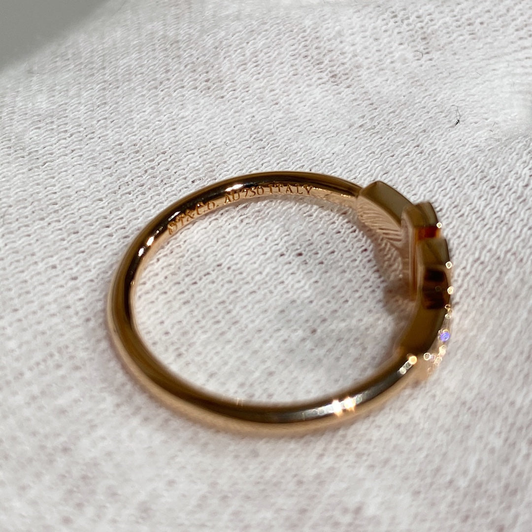 [Dawnora Jewelry] WIRE RING DIAMOND PINK GOLD
