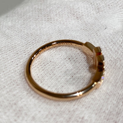[Dawnora Jewelry] WIRE RING DIAMOND PINK GOLD