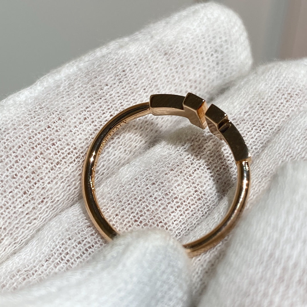 [Dawnora Jewelry] WIRE RING DIAMOND PINK GOLD