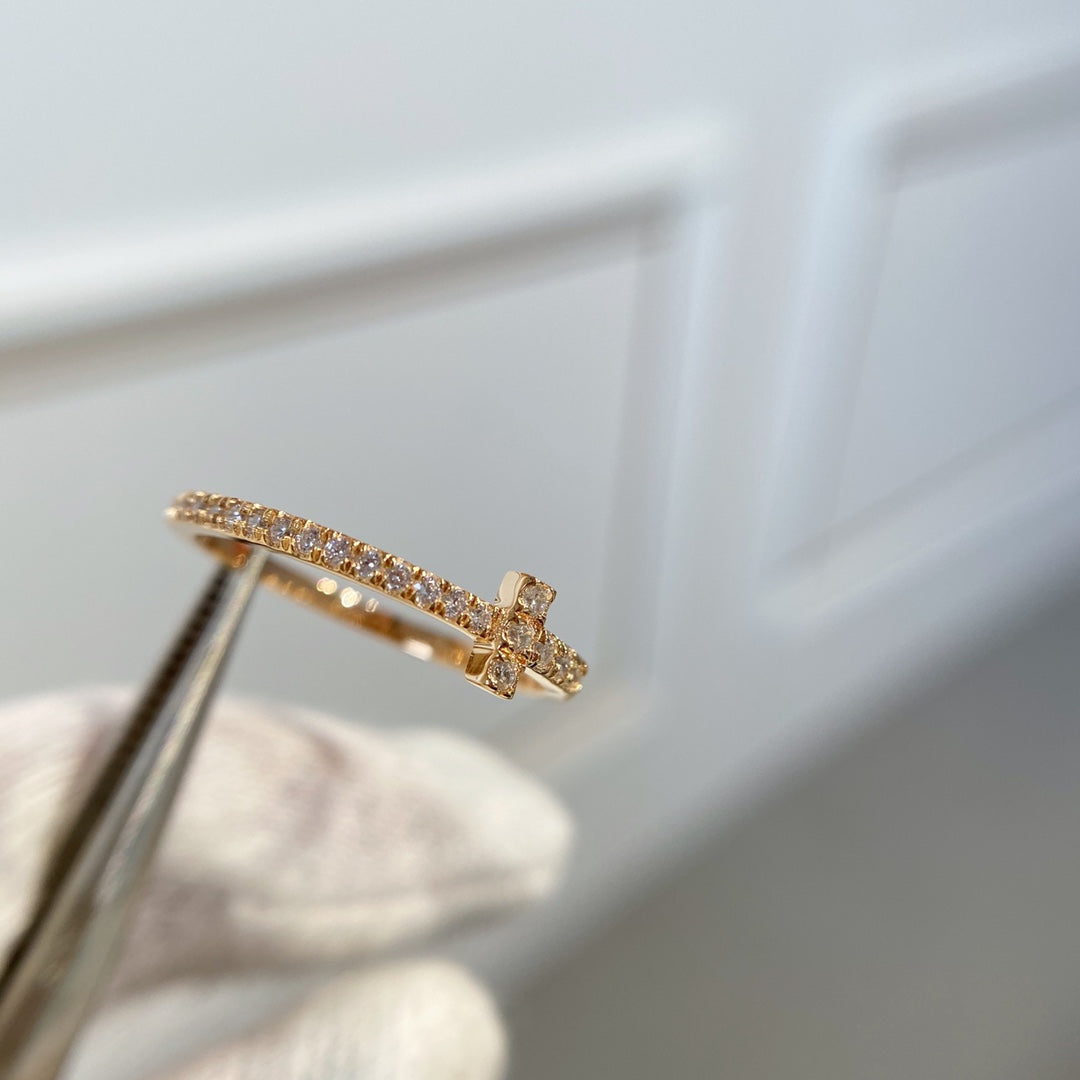 [Dawnora Jewelry]T RING DIAMOND PINK GOLD