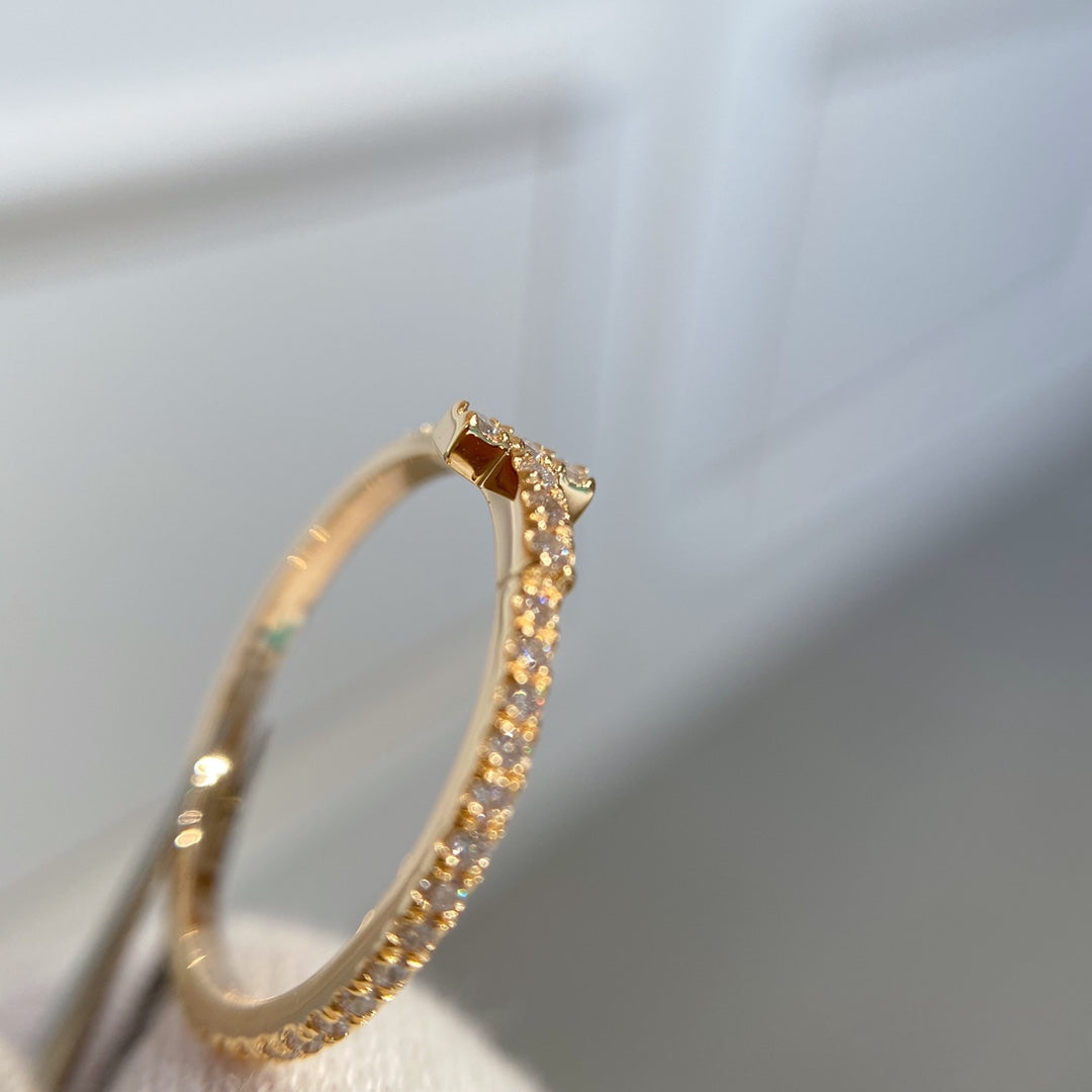 [Dawnora Jewelry]T RING DIAMOND PINK GOLD