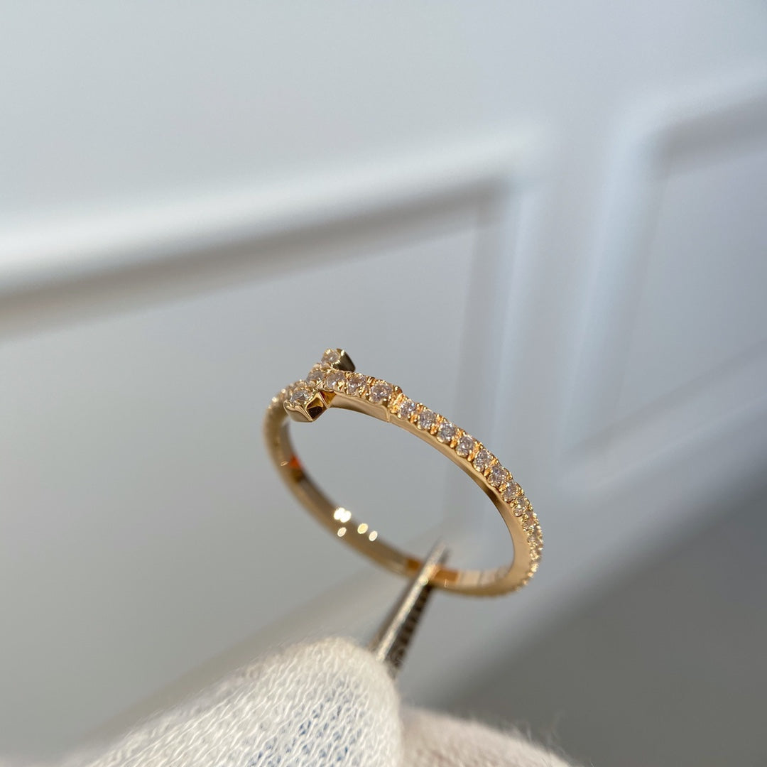 [Dawnora Jewelry]T RING DIAMOND PINK GOLD