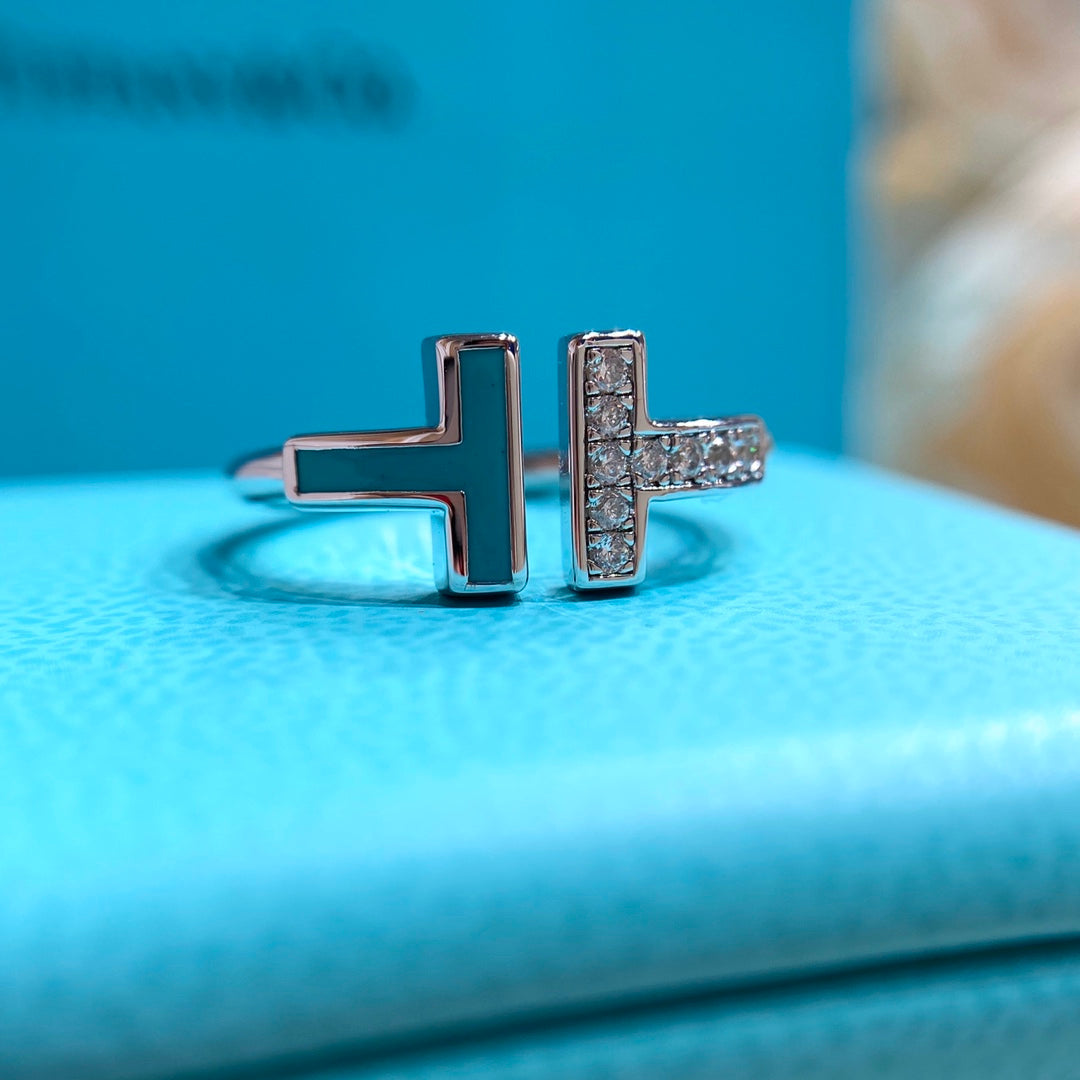 [Dawnora Jewelry] WIRE TURQUOISE DIAMOND RING SILVER