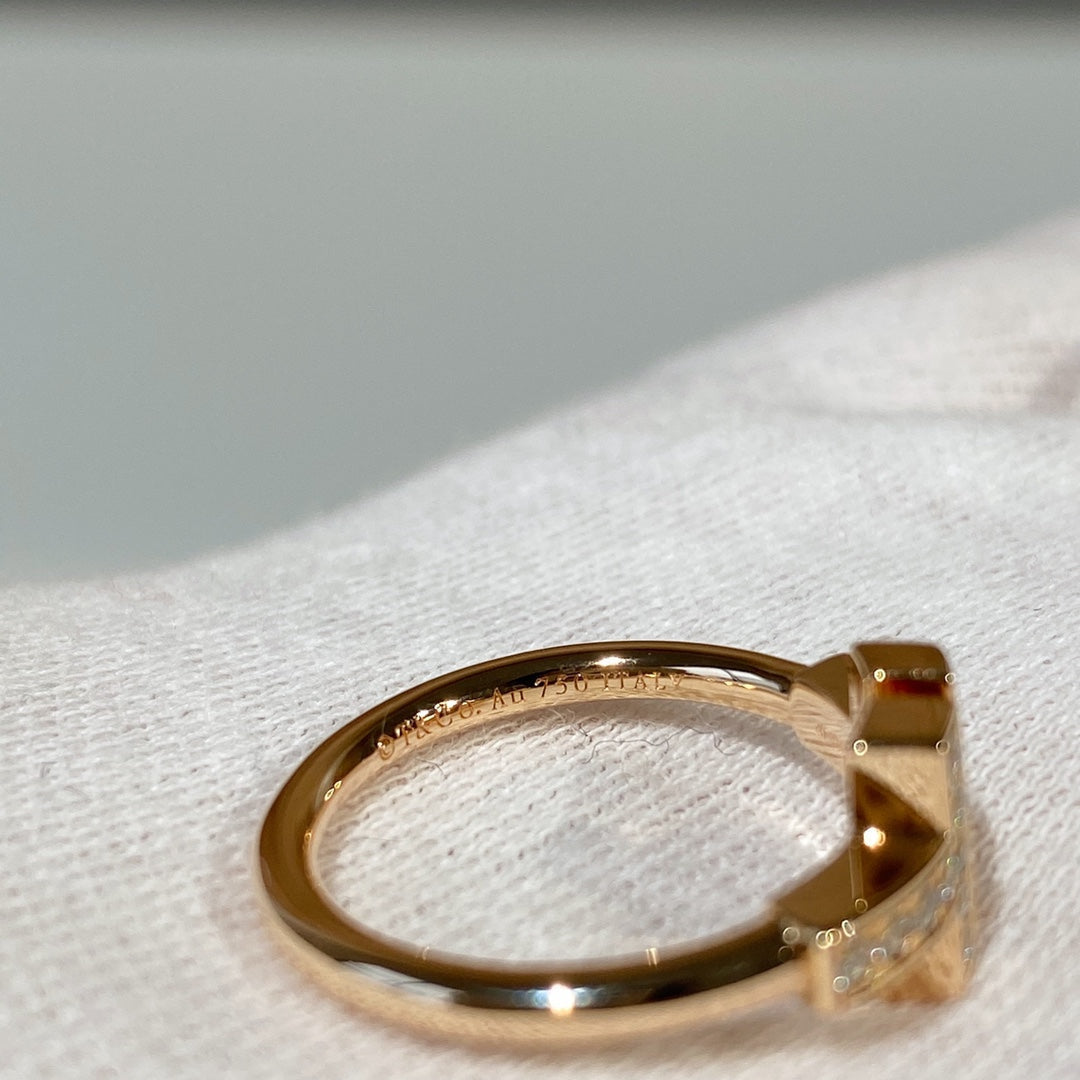 [Dawnora Jewelry]T WIRE MOP DIAMOND RING PINK GOLD