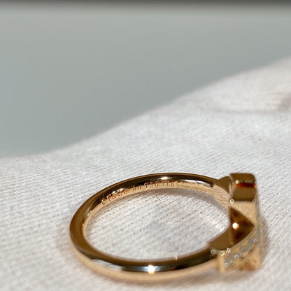 [Dawnora Jewelry]T WIRE MOP DIAMOND RING PINK GOLD