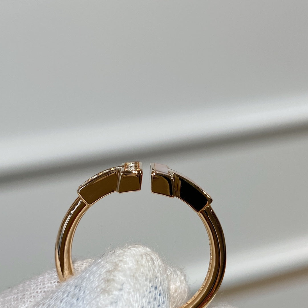 [Dawnora Jewelry]T WIRE MOP DIAMOND RING PINK GOLD