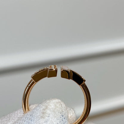 [Dawnora Jewelry]T WIRE MOP DIAMOND RING PINK GOLD