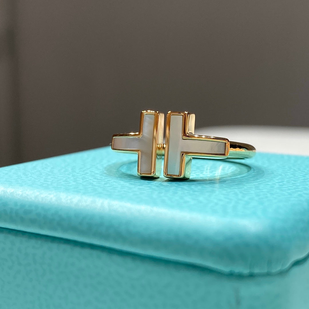 [Dawnora Jewelry] WIRE MOP RING PINK GOLD