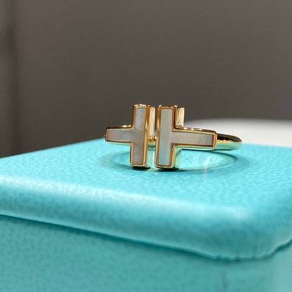 [Dawnora Jewelry] WIRE MOP RING PINK GOLD